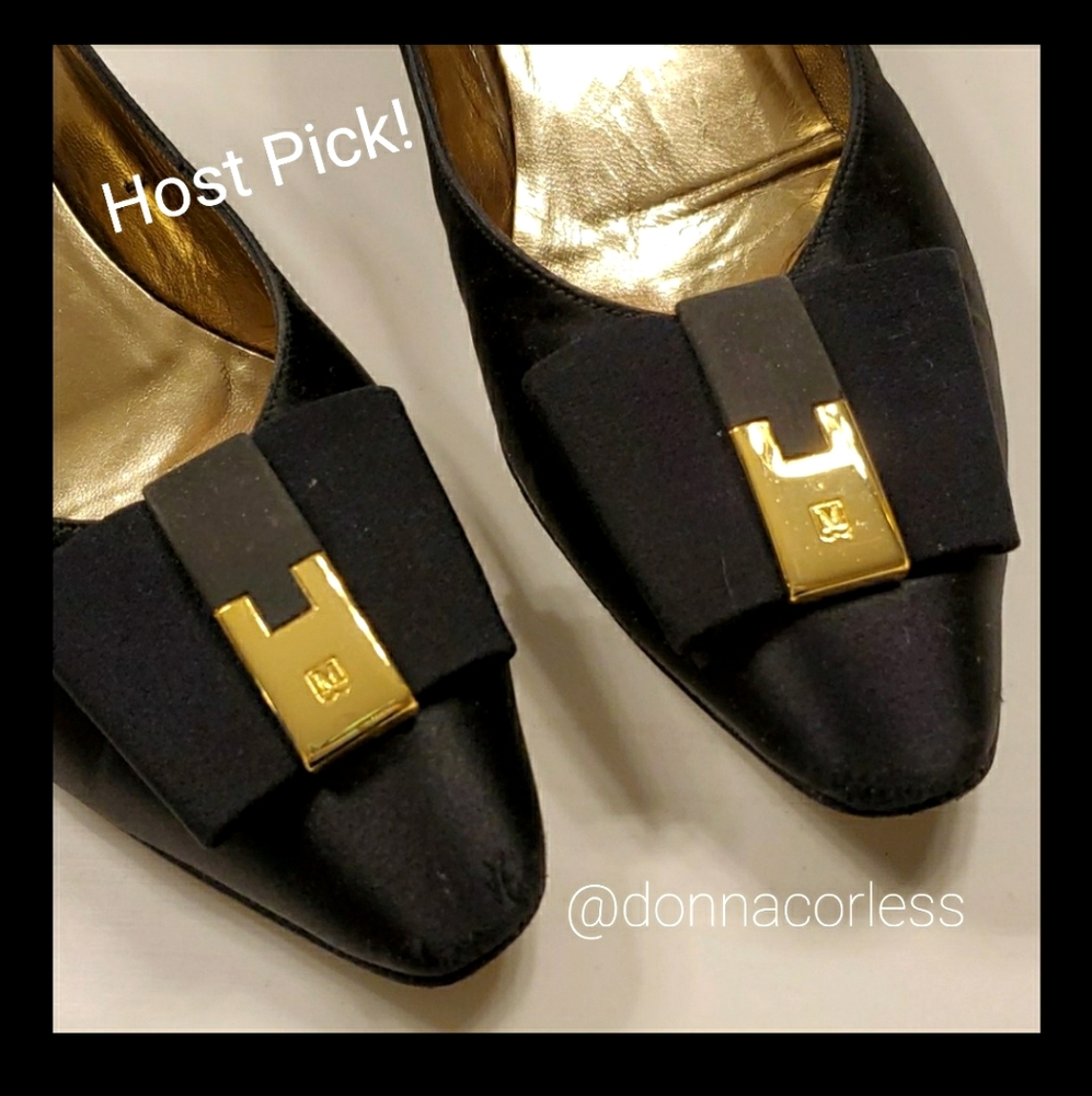 Bruno Magli Vintage Black Narrow Pumps 9AA